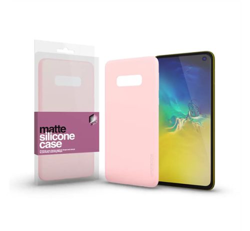 Xprotector Matte, ultra vékony szilikon hátlap tok, Samsung G970 Galaxy S10e, rózsaszín