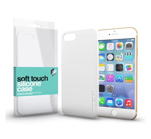 Xprotector Soft Touch szilikon hátlap tok, Apple iPhone SE (2020)/7/8, fehér