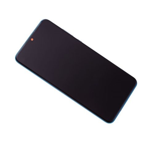 Huawei P30 Lite kompatibilis LCD modul kerettel, akkumulátorral, OEM jellegű, kék