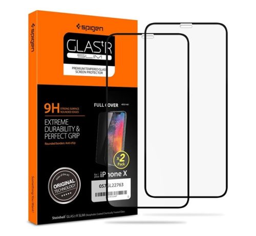 Spigen Glass FC Apple iPhone 11 Pro / Xs/X Tempered kijelzővédő fólia 2db