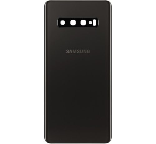 Samsung G975 Galaxy S10 Plus akkufedél kameralencsével, prizma fekete