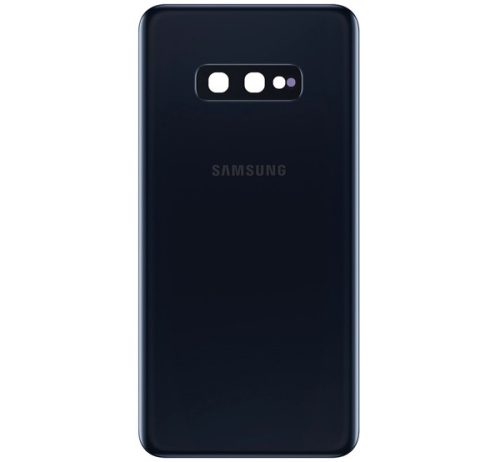 Samsung G970 Galaxy S10e akkufedél kameralencsével, prizma fekete