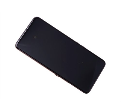 Samsung A805 Galaxy A80 kompatibilis LCD modul kerettel, OEM jellegű, fekete
