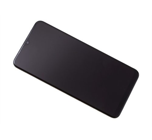 Samsung A105 Galaxy A10 kompatibilis LCD modul kerettel, OEM jellegű, fekete