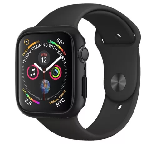 Spigen Thin Fit Apple Watch S4 / S5 / S6 / SE 44mm Fekete tok
