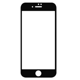   Apple iPhone 7 Plus / 8 Plus, Kijelzővédő fólia, ütésálló fólia (az íves részre is!), Tempered Glass (edzett üveg), 3D Cover, fekete