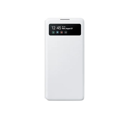 Samsung G770 Galaxy S10 Lite Wallet Cover, gyári flip tok, fehér, EF-EG770PW