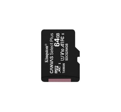 Kingston Canvas Select Plus microSDXC 64GB (Class 10), UHS-I memóriakártya adapter nélkül (SDCS2/64GBSP)