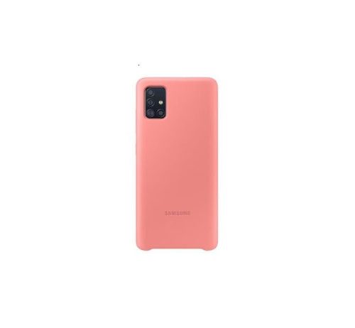 Samsung A515 Galaxy A51 Silicone Cover, gyári szilikon tok, rózsaszín, EF-PA515TP