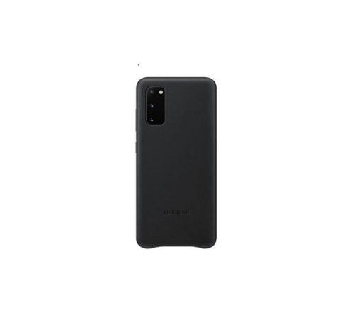 Samsung G980 Galaxy S20 Leather Cover, gyári bőr tok, fekete, EF-VG980LB