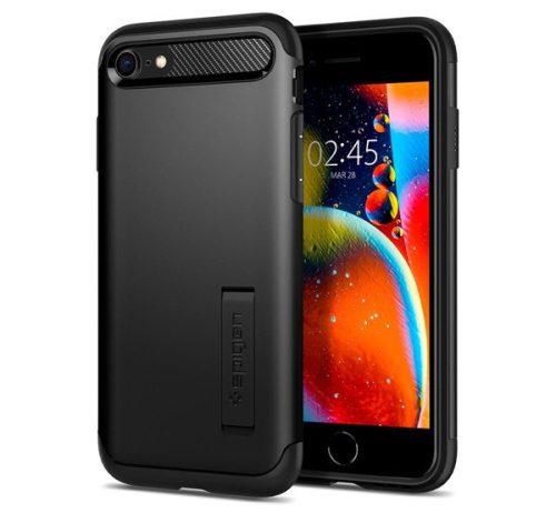 Spigen Slim Armor Apple iPhone SE 2022/2020/8/7 Black tok, fekete