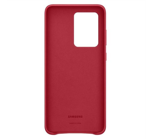 Samsung G988 Galaxy S20 Ultra Leather Cover gyári bőr tok, piros EF-VG988