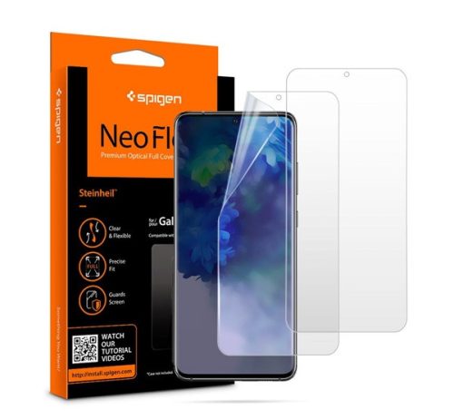 Spigen Neo Flex HD Samsung Galaxy S20+ hajlított kijelzővédő fólia, (2db előlapi)