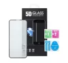 Huawei P Smart Pro, 5D Full Glue hajlított tempered glass kijelzővédő üvegfólia, fekete