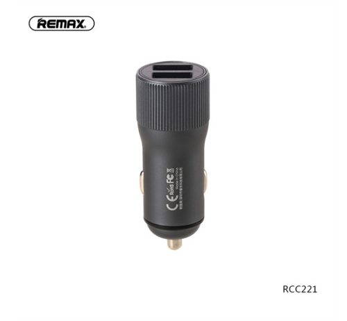 Remax Retour RCC221 autós gyorstöltő töltő, 2XUSB, 9V/2,4A, fekete
