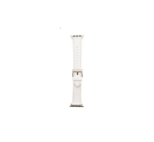 Tactical Color bőr karpánt, Apple Watch 1/2/3 38mm szíj, fehér