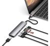 Satechi Type-C Slim MediaHub, 4k HDMI, 2x USB 3.0 és kártyaolvasó, szürke