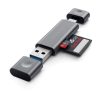 Satechi Type-C - USB 3.0 adapter és kártyaolvasó, szürke