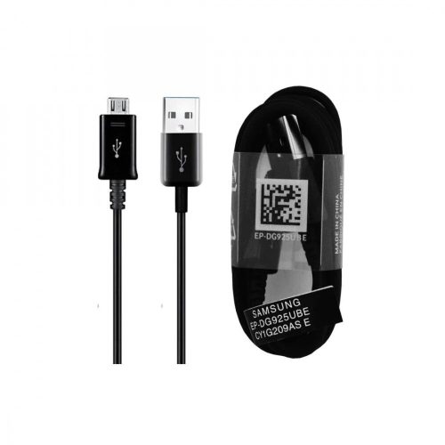 Samsung EP-DG925UBE USB / microUSB töltő- és adatkábel, fekete, 1,2m, ECO csomagolásban