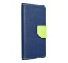 Fancy Xiaomi Redmi Note 9 flip tok, kék-lime