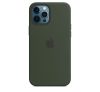 Apple iPhone 12 Pro Max MagSafe-rögzítésű szilikon tok, ciprusi zöld