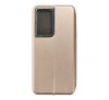 Forcell Elegance oldalra nyíló hátlap tok Samsung G998 Galaxy S21 Ultra, arany