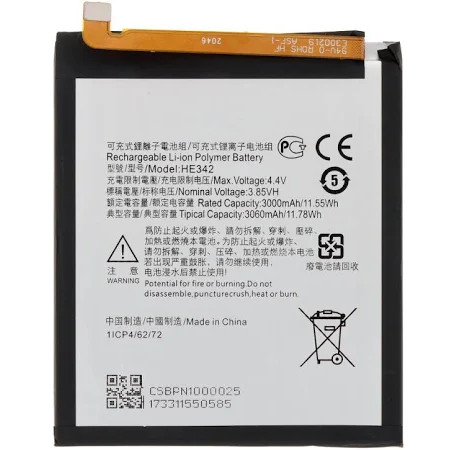 Nokia HE342 (Nokia 7.1/ 5.1 Plus/ 6.1 Plus) kompatibilis akkumulátor 3000mAh Li-ion, OEM jellegű