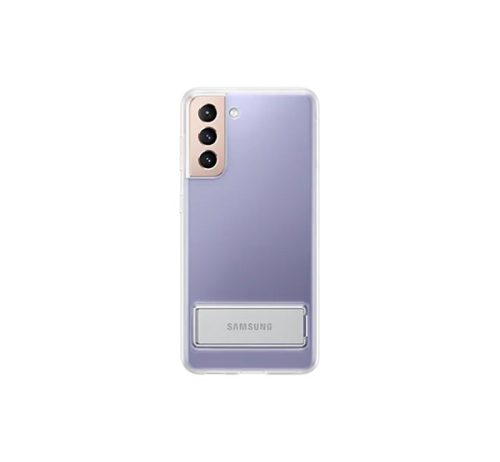 Samsung G991 Galaxy S21 Clear Standing Cover, gyári tok, átlátszó, EF-JG991CT