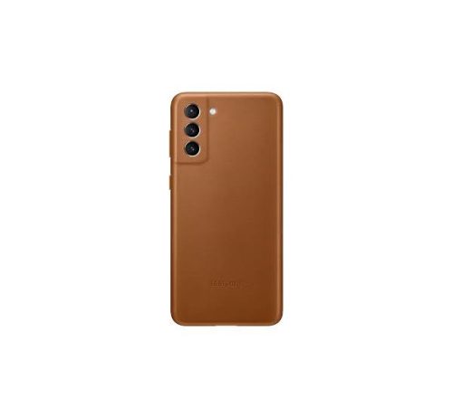 Samsung G996 Galaxy S21+ Leather Cover gyári bőr tok, barna, EF-VG996LA