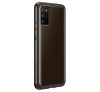 Samsung Galaxy A02s Soft Clear gyári szilikon tok, fekete, EF-QA026TBE