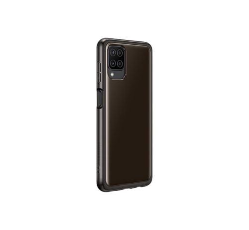 Samsung Galaxy A12 Soft Clear gyári szilikon tok, fekete, EF-QA125TBE