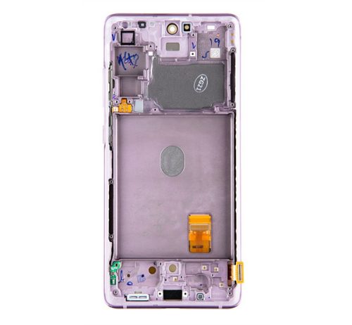 Samsung Galaxy S20 FE 5G kompatibilis LCD modul kerettel, OEM jellegű, lila