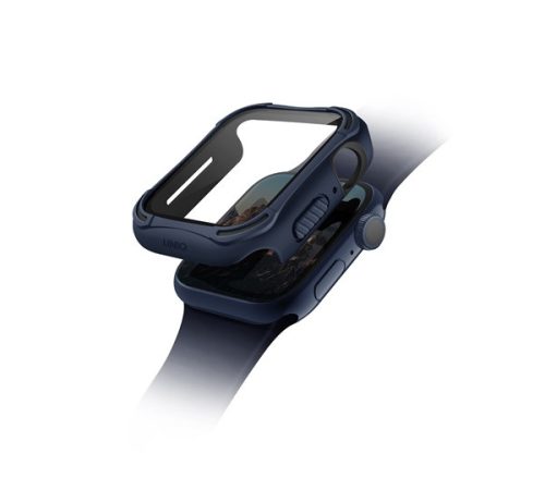 Uniq Torres Apple Watch 4/5/6/SE 40mm tok, tempered kijelző fóliával, kék