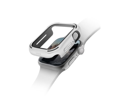 Uniq Torres Apple Watch 4/5/6/SE 44mm tok, tempered kijelző fóliával, fehér