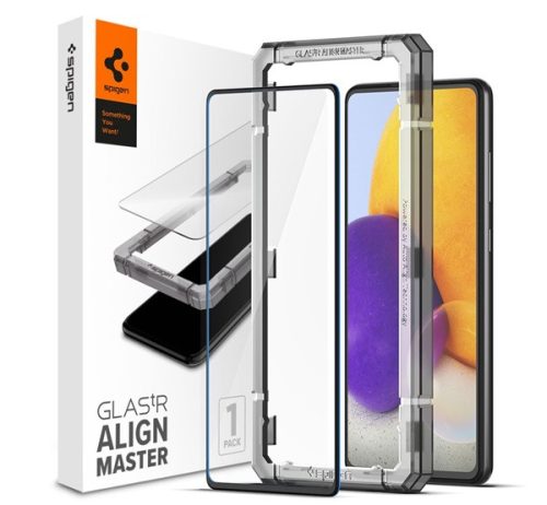 Spigen AlignMaster Glas.tR Samsung Galaxy A72 Tempered kijelzővédő fólia