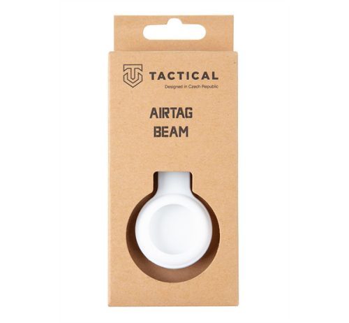 Tactical Apple AirTag szilikon kulcstartó, fehér