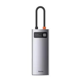   Baseus Metal Gleam USB-C Hub, 6-in-1 USB-C, 3XUSB, kártyaolvasó, HDMI