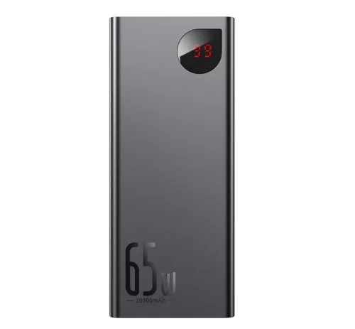 Baseus Adaman Power bank / külső akkumulátor, PD3.0+QC3.0, gyorstöltés, 20000mAh, 65W, fekete