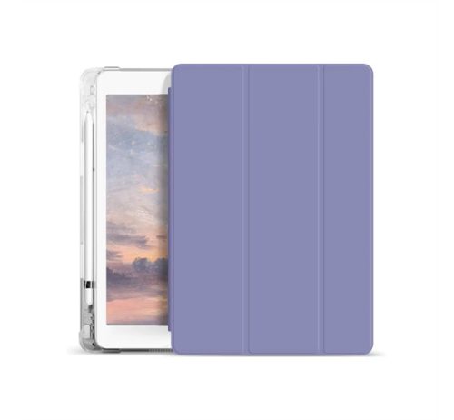 Xprotector Smart Book flip tok pencil tartóval, és átlátszó hátlappal Apple iPad Air 10.9" (2020), lila