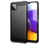 Forcell Carbon hátlap tok Samsung Galaxy A22 5G, fekete