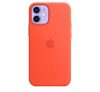 Apple iPhone 12 mini MagSafe-rögzítésű szilikon tok, tüzes narancs