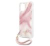 Guess TPU Marble Apple iPhone 12/12 Pro hátlap tok, rózsaszín