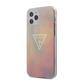   Guess PC/TPU Gold Triangle Apple iPhone 12 mini hátlap tok, rózsaszín