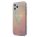 Guess PC/TPU Gold Triangle Apple iPhone 12 mini hátlap tok, rózsaszín