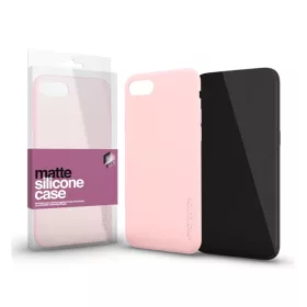   Xprotector Matte ultra vékony szilikon hátlap tok, Samsung Galaxy A22 5G, púder pink