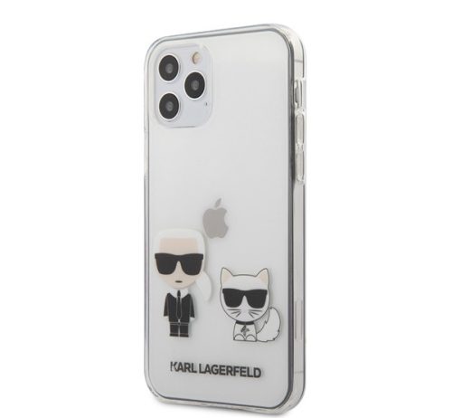 Karl Lagerfeld Karl & Choupette hátlap tok Apple iPhone 12/12 Pro, átlátszó