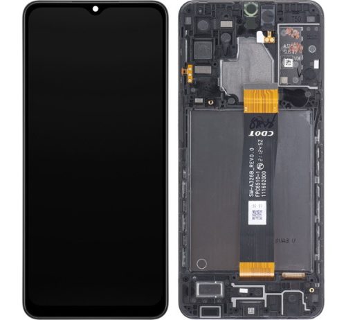 Samsung Galaxy A32 5G kompatibilis LCD modul kerettel, OEM jellegű, fekete