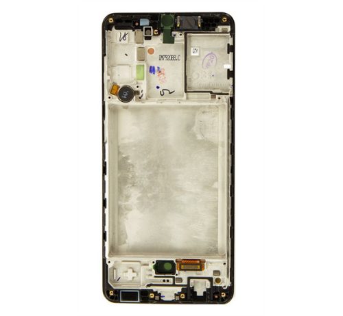 Samsung Galaxy A31 kompatibilis LCD modul kerettel, OEM jellegű, fekete