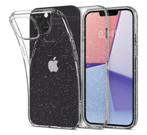 Spigen Liquid Crystal Glitter Apple iPhone 13 mini Crystal Quartz tok, átlátszó