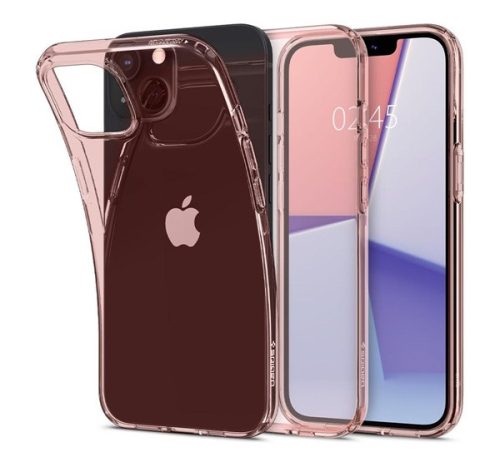 Spigen Crystal Flex Apple iPhone 13 Rose Crystal tok, rózsaszín-átlátszó